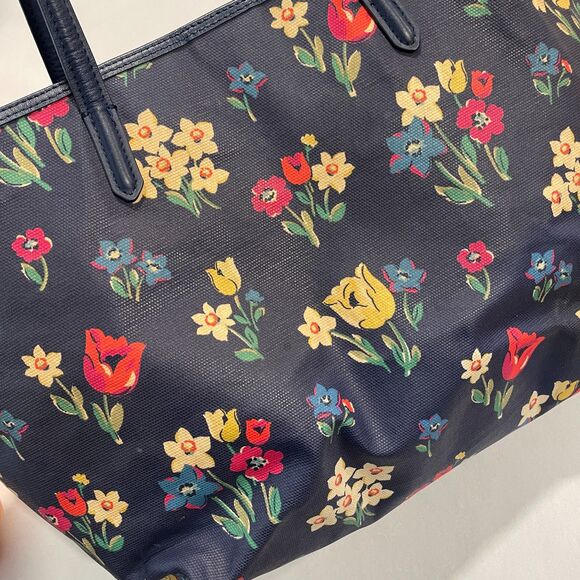 ~ Rare Cath Kidston XL Overnight Floral Coated Bag 2 Handle Snap Lined Pockets - Picture 13 of 16